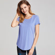 YOGA Women's Pima Cotton Workout Fitness Round Neck Short Sleeve Tee