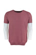 Color Rose Men 'S Cycling Neck Textured Short Sleeve Sweater T Shirt