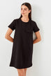 Black Pockets Knit Dress