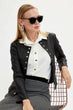 Woman Black PU Leather Jackets
