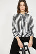 Women Black Striped Blouse