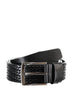 Black Male Genuine Leather Textured Belt