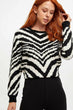 Zebra Print Woman Pullover