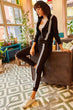 Women Black Stripe Bottom Top Suit