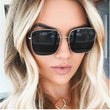 Metal Frame Transparent Square Glasses Optical Spectacle Frames Classic Luxury Clear Lens Sunglasses Women Men