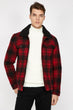 Male Red Plaid Coat