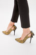 Yellow Snake Pattern Women 'S High-Heeled Shoes