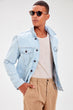 Blue Men 'S Denim Jacket New