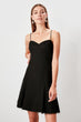 Black Polka Dot Tulle Detailed Dress