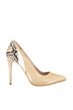 Beige Patent Leather Women 'S High-Heeled Shoes