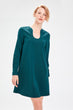 Emerald green Collar Detail Dress