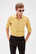 Mustard Male Striped Shirt New