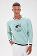 Mint New Men 'S Printed Bike Collar Sweatshirt