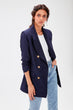 Trendyol Navy Blue Oversize Jacket TWOSS19WX0039