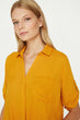 "Women 'S Yellow Pocket Detail Blouse"