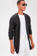 Anthracite Men Long Cardigan