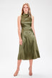 Khaki Right Collar Dress