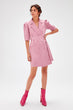 Color Rose Belted Jacket Dress