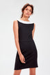 Black With Color Block Knit Dress