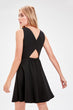 Black Back Low-Cut Dress