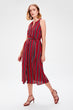 Burgundy Striped Dress