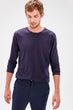 Navy Blue Men 'S Bike Collar Long Sleeve Basıc New T-shirt
