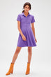 Purple Button Knitted Dress