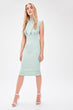 Mint Sheer Neckline Dress