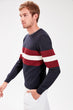 Navy Blue Men Panelled Sweatshirt New