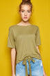 Women Khaki T-Shirt