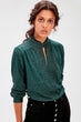 Khaki Right Collar Knitted Blouse