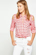 Women Red Plaid Shirt