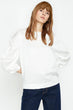 Women White Bike Collar Blouse