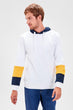 White Men Long Sleeve Cycling Collar Hooded New Sweatshirts