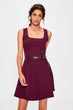 Damson Square Collar Dress