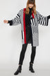 Women Black Striped Cardigan