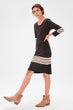 Black Striped Knit Dress