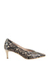 Brown Snake Pattern Women 'S High-Heeled Shoes