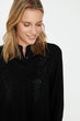 Women Black Lace Detail Shirt