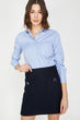 Women Navy Striped Shirt