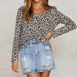 Leopard Print Autumn Long Sleeve T-shirt