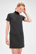 Black Striped Knit Dress