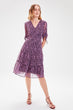 Purple Print Dress