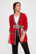 Trendyol Red Belted Sweater Cardigan TWOAW20FV0113