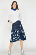 Women Navy Blue Pattern Skirt