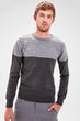 Gray Men Panelled Knitwear Sweater