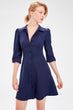 Navy Blue Button Dress