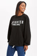 Women Crew Neck Casual Lettered Pullovers