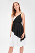 Black With Color Block Knit Dress