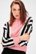 Pink Sides Stripe Knitwear Sweater